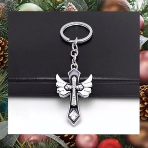 Stainless steel Cross Key Chain/Charm